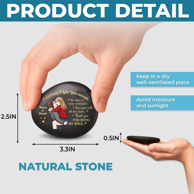 Custom Printed Rock - Personalized Anniversary Wedding Gifts For Husband And Wife, Him And Her - Love Built To Last