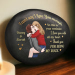 Custom Printed Rock - Personalized Anniversary Wedding Gifts For Husband And Wife, Him And Her - Love Built To Last