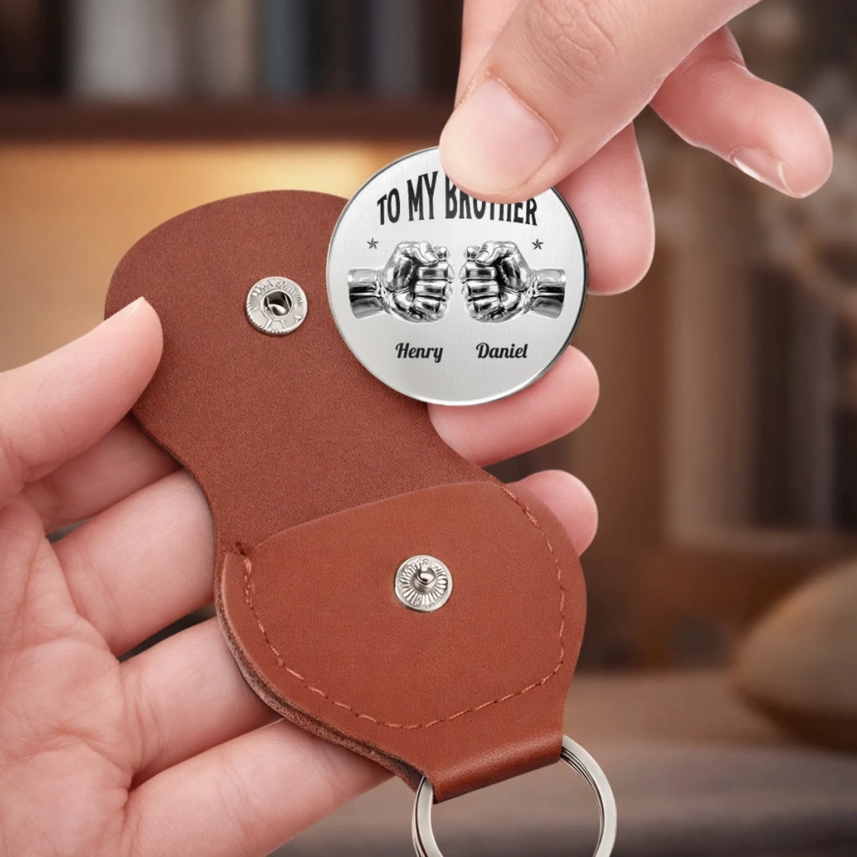 Custom Pocket Hug - Personalized Birthday Gifts For Brother - Brothers Built By Shared Moments