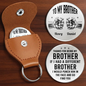 Custom Pocket Hug - Personalized Birthday Gifts For Brother - Side By Side Since Childhood