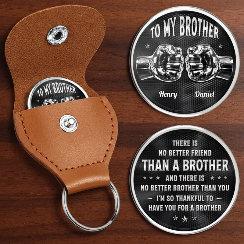 Custom Pocket Hug - Personalized Birthday Gifts For Brother - Growing Up Brothers Forever