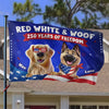 Custom Flag - Personalized America 250th Anniversary Gifts For Dog Lovers, Dog Dad And Mom - Freedom Lives Here