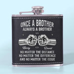 Custom Hip Flask - Personalized Birthday Gifts For Brother - Brothers Through Every Season