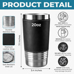 Custom Printed Leather Tumbler - Personalized Birthday Gifts For Brother - Forever Brothers Always Us