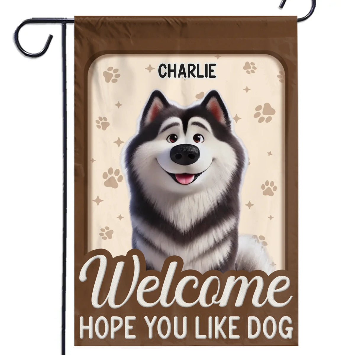 Custom Flag - Personalized Birthday Gifts For Dog Lovers, Dog Dad And Mom - Welcome To Our Dog Home