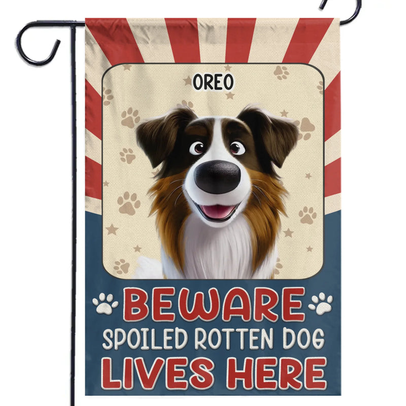 Custom Flag - Personalized Birthday Gifts For Dog Lovers, Dog Dad And Mom - Home Of Happy Spoiled Dogs