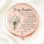 Custom Compact Mirror - Personalized Birthday Gifts For Daughter, Granddaughter - You Are My Pride And Joy
