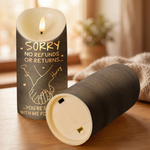 Custom LED Candle - Personalized Anniversary Wedding Gifts For Husband And Wife, Him And Her - Love Lights Our Way
