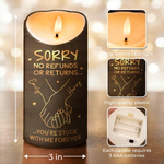 Custom LED Candle - Personalized Anniversary Wedding Gifts For Husband And Wife, Him And Her - Love Lights Our Way