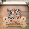 Custom Shaped Doormat - Personalized Birthday Gifts For Dog Lovers, Dog Dad And Mom - Welcome To Our Pawfect Home