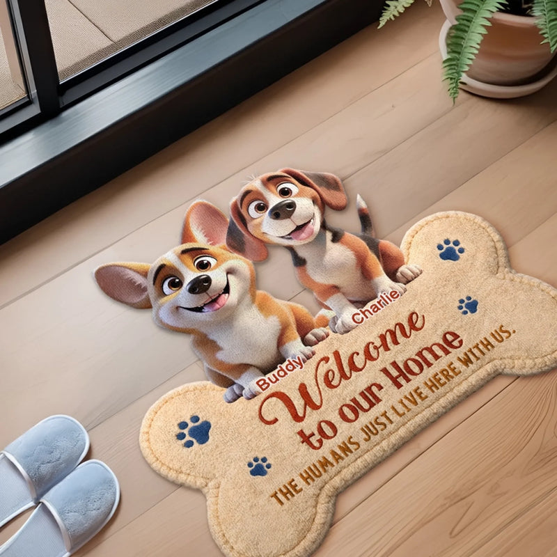 Custom Shaped Doormat - Personalized Birthday Gifts For Dog Lovers, Dog Dad And Mom - Welcome To Our Pawfect Home