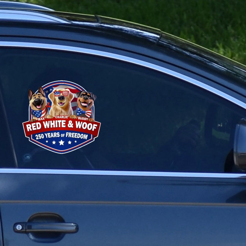 Custom RV Decal - Personalized 4th Of July Gifts For Dog Lovers, Dog Dad And Mom - Freedom Vibes