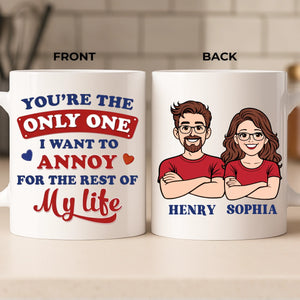 Custom Mug - Personalized Anniversary Wedding Gifts For Husband And Wife, Him And Her - One Love One Life