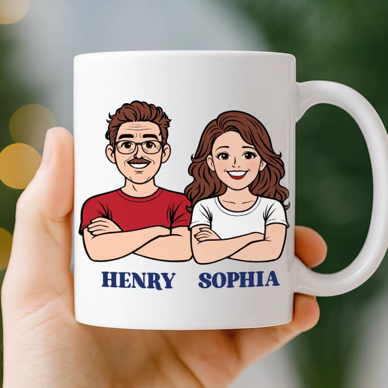 Custom Mug - Personalized Anniversary Wedding Gifts For Husband And Wife, Him And Her - One Love One Life