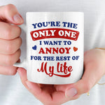 Custom Mug - Personalized Anniversary Wedding Gifts For Husband And Wife, Him And Her - One Love One Life