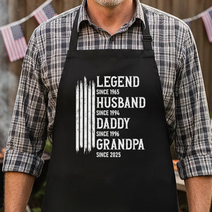 Custom Apron - Personalized Birthday Gifts For Dad, Grandpa - Legend In The Kitchen