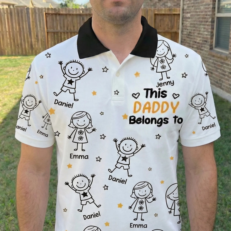Custom All Over Print Polo Shirt - Personalized Birthday Gifts For Dad, Grandpa - Forever Family Man