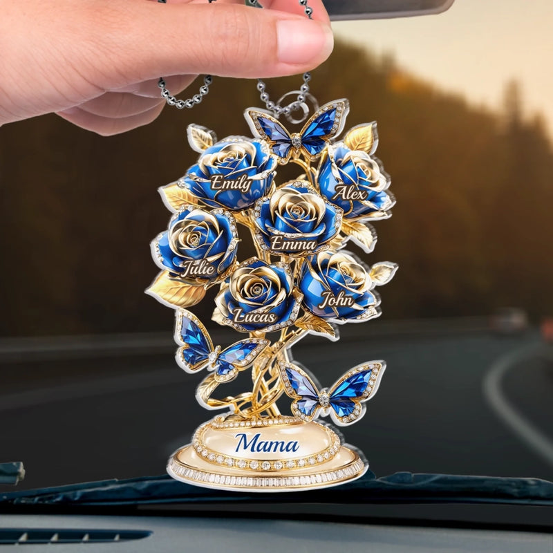 Custom Acrylic Car Ornament - Personalized Mother's Day Gifts For Mom, Grandma - Grandma Makes Life Softer