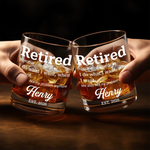 Custom Whiskey Glass - Personalized Retirement Gifts For Women, Men - Not My Problem Anymore