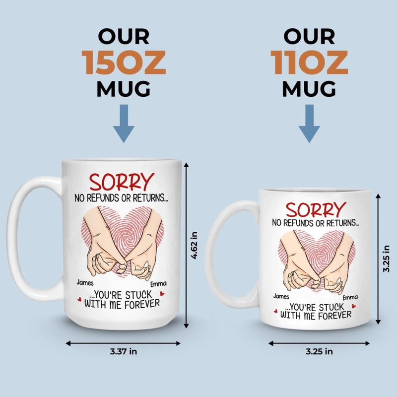 Custom Mug - Personalized Anniversary Wedding Gifts For Husband And Wife, Him And Her - My Forever Person