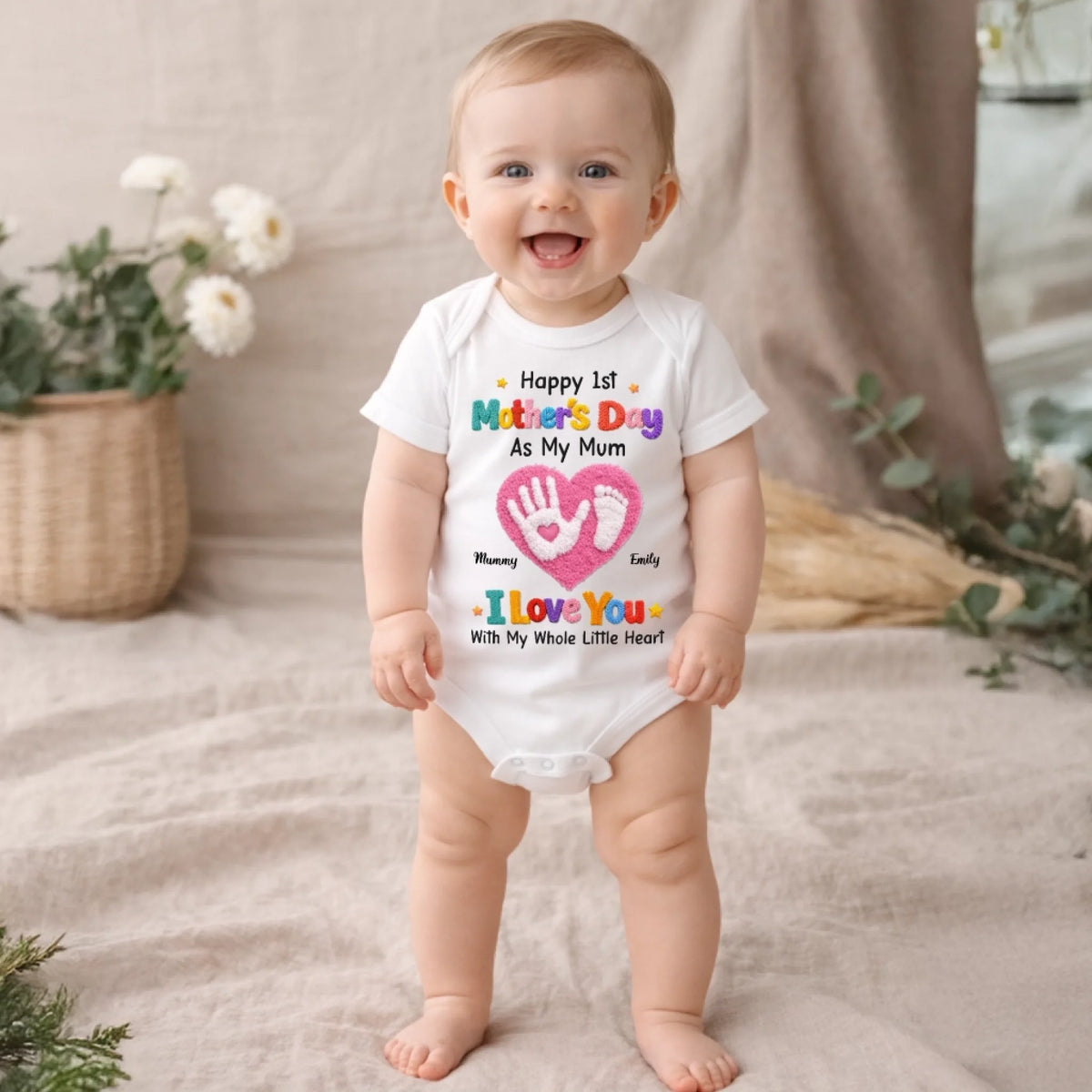 Custom Baby Onesie - Personalized Baby Shower, Gender Reveal Gifts For New Moms, New Dads, New Parents - Welcome To Our Little Miracle