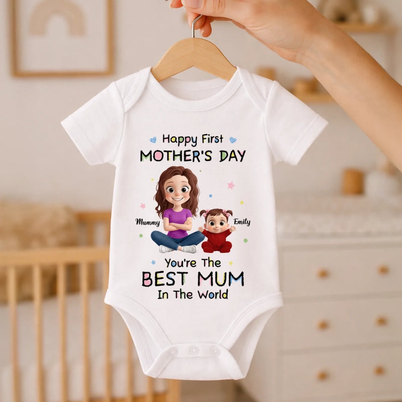 Custom Baby Onesie - Personalized Baby Shower, Gender Reveal Gifts For New Moms, New Dads, New Parents - Tiny Hands Big Dreams