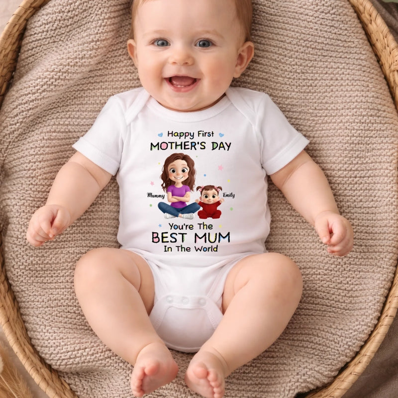 Custom Baby Onesie - Personalized Baby Shower, Gender Reveal Gifts For New Moms, New Dads, New Parents - Tiny Hands Big Dreams