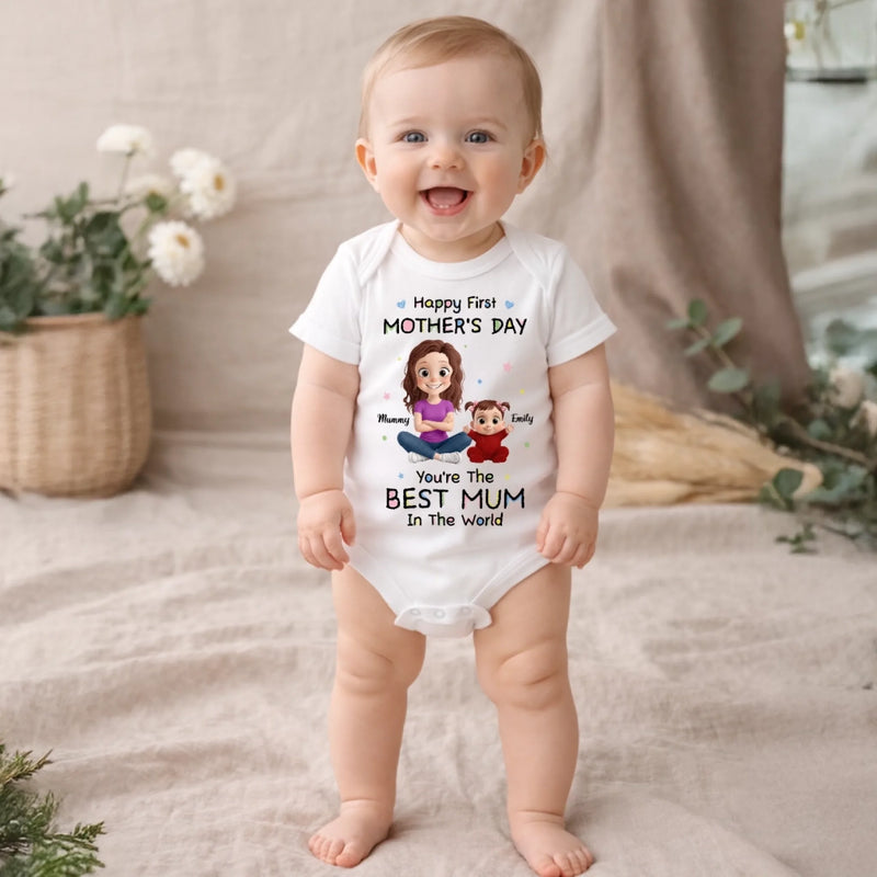 Custom Baby Onesie - Personalized Baby Shower, Gender Reveal Gifts For New Moms, New Dads, New Parents - Tiny Hands Big Dreams