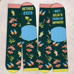 Custom Crew Socks - Personalized Retirement Gifts For Women, Men - Living The Retired Life