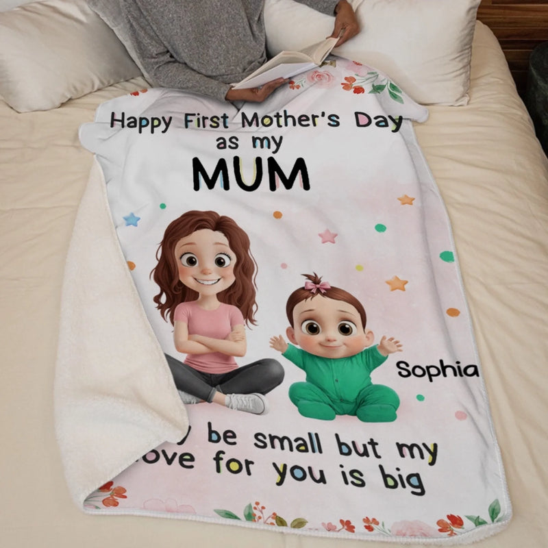 Custom Blanket - Personalized Baby Shower, Gender Reveal Gifts For New Moms, New Dads, New Parents - Welcome To Your Beautiful World