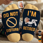 Custom Photo Crew Socks - Personalized Retirement Gifts For Women, Men - Work Free, Stress Free