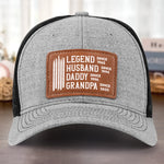Custom Leather Patch Hat - Personalized Birthday Gifts For Dad, Grandpa - The Man We Admire