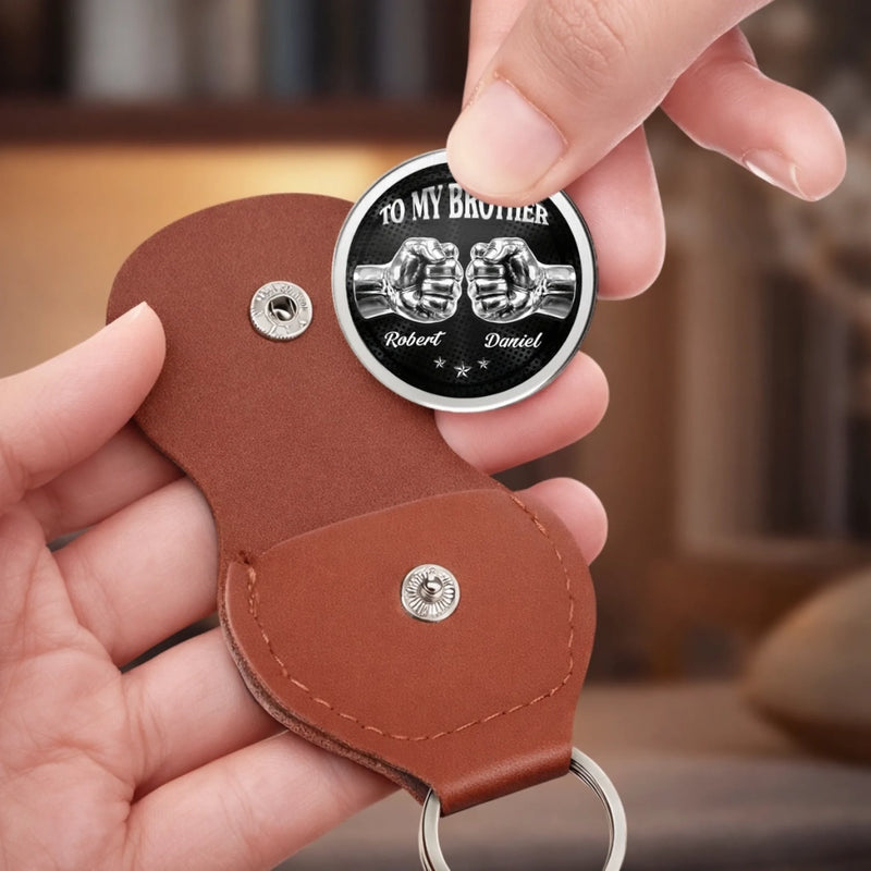 Custom Pocket Hug - Personalized Birthday Gifts For Brother - Real Bros Stand Together