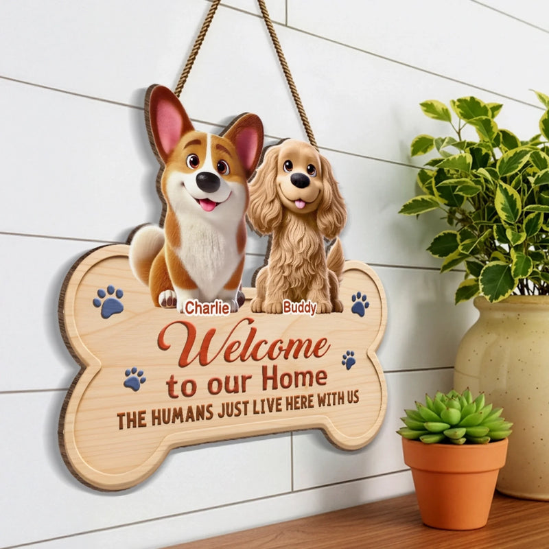 Custom Wood Sign - Personalized Birthday Gifts For Dog Lovers, Dog Dad And Mom - Buddy Rules This House