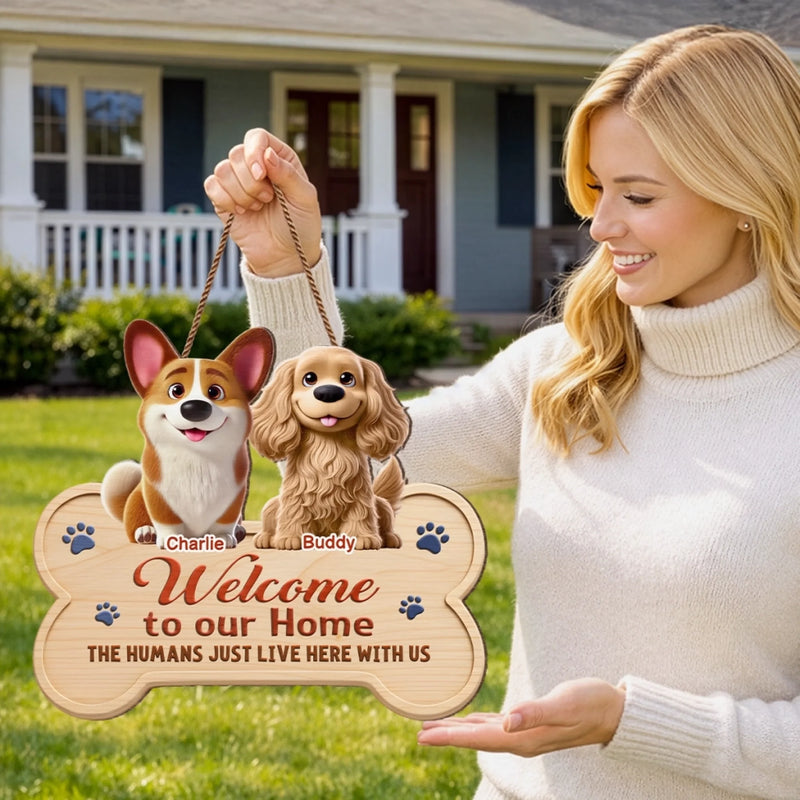 Custom Wood Sign - Personalized Birthday Gifts For Dog Lovers, Dog Dad And Mom - Buddy Rules This House