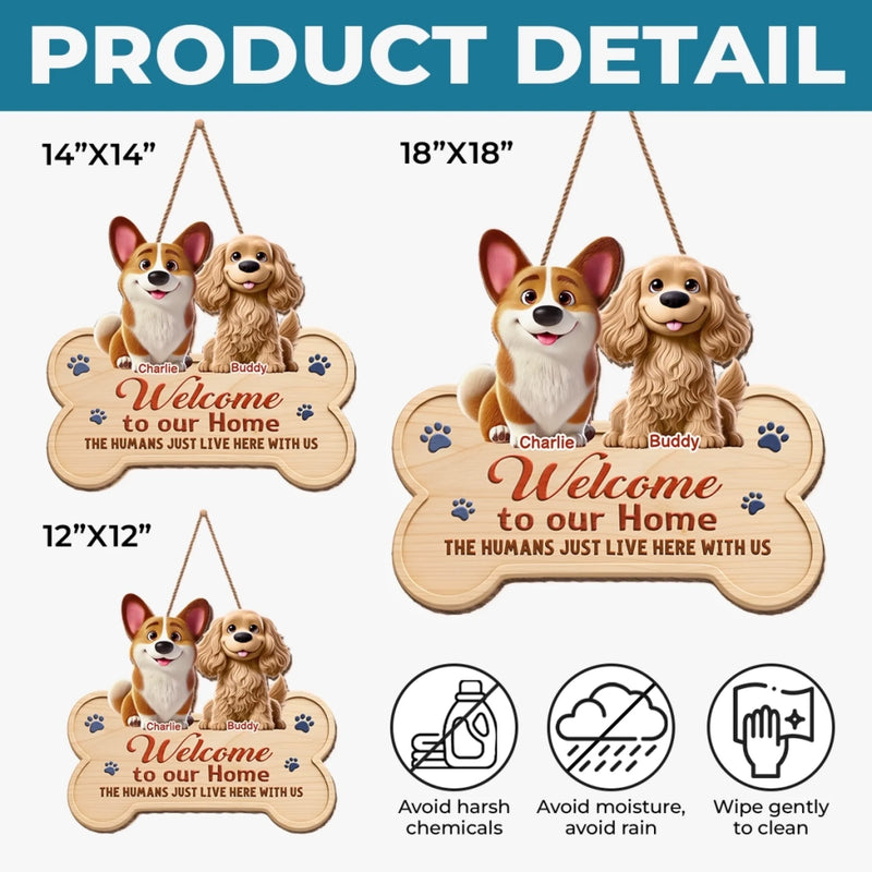 Custom Wood Sign - Personalized Birthday Gifts For Dog Lovers, Dog Dad And Mom - Buddy Rules This House