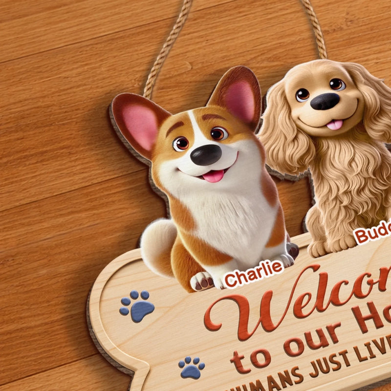 Custom Wood Sign - Personalized Birthday Gifts For Dog Lovers, Dog Dad And Mom - Buddy Rules This House