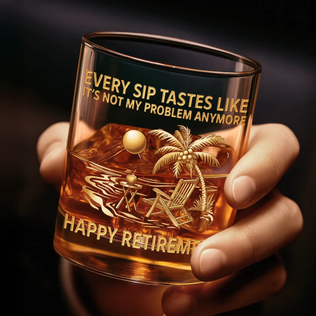 Custom 11oz Whiskey Glass - Personalized Retirement Gifts For Women, Men - Retired Not Expired