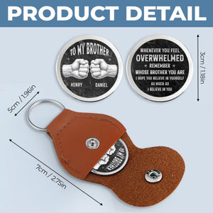 Custom Pocket Hug - Personalized Birthday Gifts For Brother - Stronger When Brothers Stand