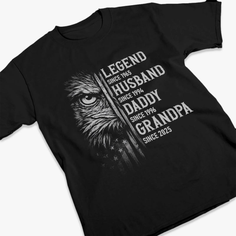 Custom Unisex T-shirt, Premium T-shirt, Hoodie - Personalized  4th Of July Gifts For Dad, Grandpa, Husband - Born To Be Free