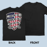 Custom Back Printed Unisex T-shirt, Premium T-shirt, Hoodie - Personalized 4th Of July Gifts For Dad, Grandpa, Husband - Raised On Freedom