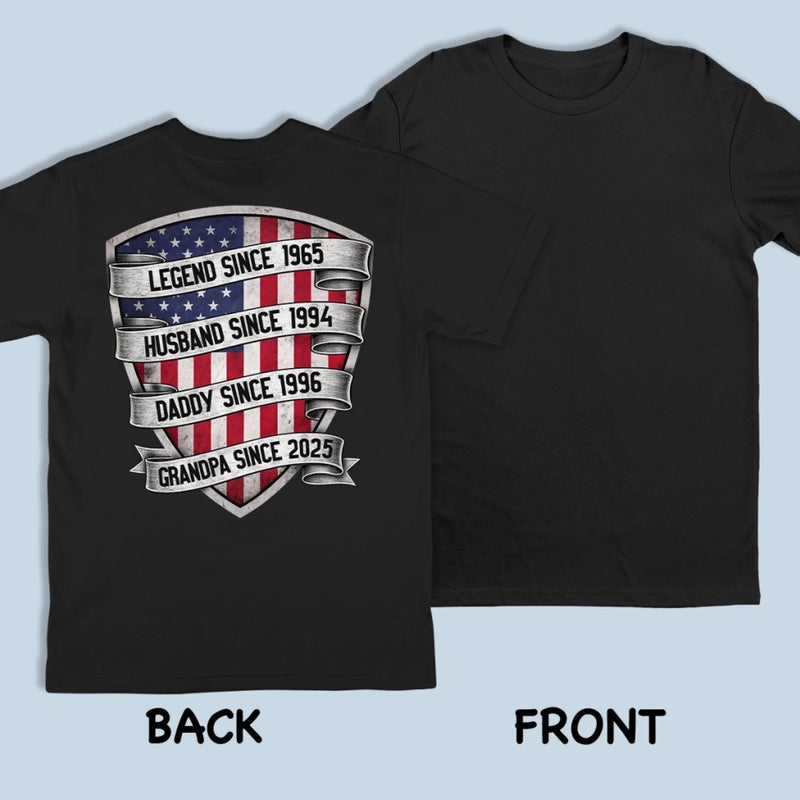 Custom Back Printed Unisex T-shirt, Premium T-shirt, Hoodie - Personalized 4th Of July Gifts For Dad, Grandpa, Husband - Raised On Freedom
