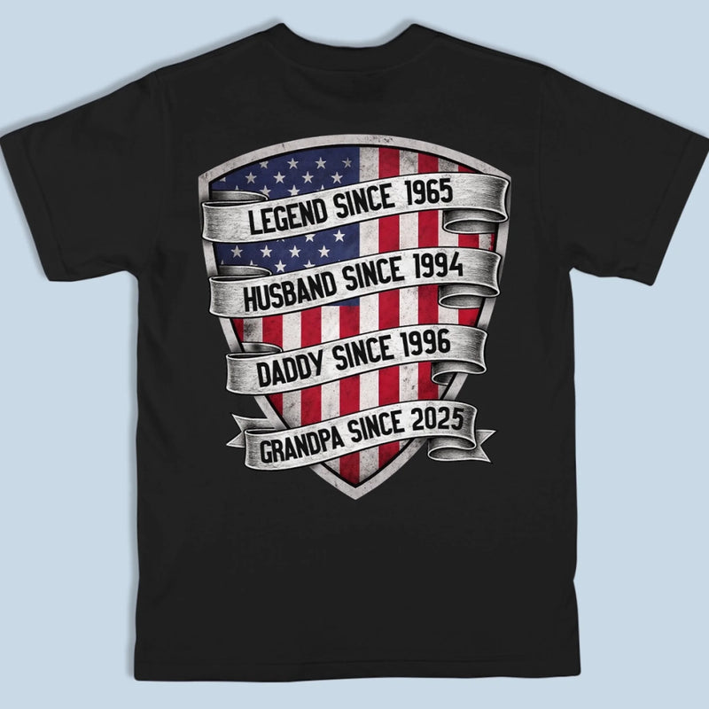 Custom Back Printed Unisex T-shirt, Premium T-shirt, Hoodie - Personalized 4th Of July Gifts For Dad, Grandpa, Husband - Raised On Freedom