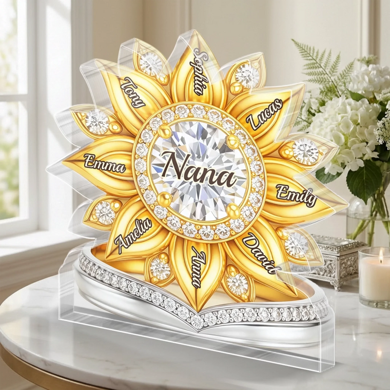 Custom Acrylic Plaque - Personalized Mother's Day Birthday Gifts For Mom, Grandma - A Golden Symbol Of Togetherness