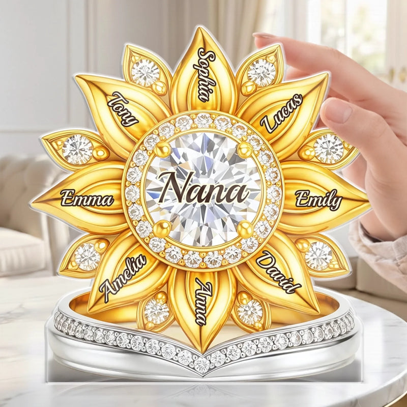 Custom Acrylic Plaque - Personalized Mother's Day Birthday Gifts For Mom, Grandma - A Golden Symbol Of Togetherness