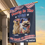 Custom Flag - Personalized America 250th Anniversary Gifts For Dog Lovers, Dog Dads, Dog Moms - Pawty In The USA