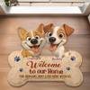 Custom Shaped Doormat - Personalized Birthday Gifts For Dog Lovers, Dog Dad And Mom - Dogs Welcome Humans Tolerated