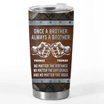 Custom Tumbler - Personalized Birthday Gifts For Brother - Once A Brother Always A Brother