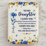 Custom LED Compact Makeup Mirror - Personalized Birthday Gifts For Daughter - My Daughter My Sunshine