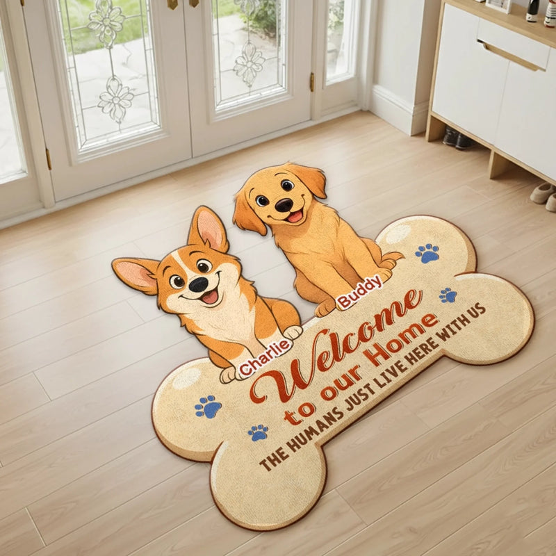 Custom Shaped Doormat - Personalized Birthday Gifts For Dog Lovers, Dog Dad And Mom - This Home Belongs To The Dog